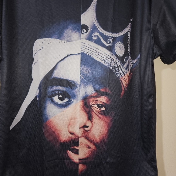 Tupac Biggie All Over Print XL Tshirt Bay Club - Picture 1 of 4